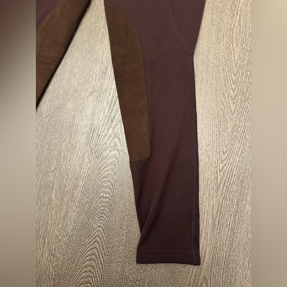 KERRITS BROWN HORSEBACK RIDING LEGGINGS - Size Large SKU:557 - Picture 2 of 8